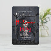 ハローウィンパーティゴシック様式の魔女とハ幽霊のよく出るウス 招待状 (スタンド正面)