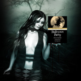 ハローウィンパーティゴシック魔女 招待状