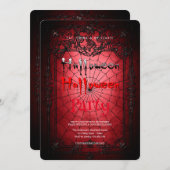 ハローウィンパーティゴシック 招待状 (正面/裏面)