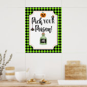 ハローウィンパーティサインあなたの毒を選ぶ ポスター (キッチン)