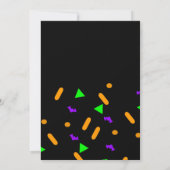 ハローウィンパーティシャンデリア紙吹雪ネオン 招待状 (裏面)