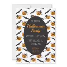 ハローウィンパーティジャックオランタンこうもりブラックオレンジ