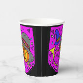 ハローウィンパーティジャックオランタンバグルパープル 紙コップ (右)