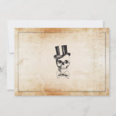 ハローウィンパーティスカルトップハットボウタイスプック招待状 招待状 (裏面)