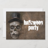 ハローウィンパーティスカル招待状 パーソナライズされた 招待状 (正面)