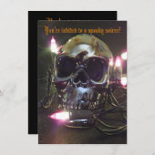 ハローウィンパーティスカル 招待状 (正面/裏面)