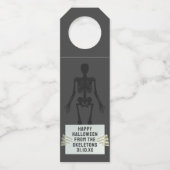 ハローウィンパーティスケルトンボーンボトルハンガーラベル ボトルネックタグ (正面)