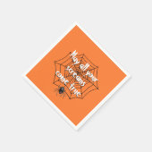 ハローウィンパーティスパイダーくもの巣 スタンダードカクテルナプキン (角)