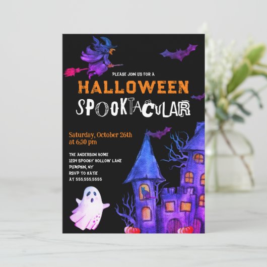 ハローウィンパーティスポオクタクル招待状 招待状 (スタンド正面)