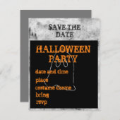 ハローウィンパーティセーブ・ザ・デート案内 案内状 (正面/裏面)