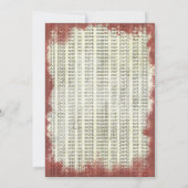 ハローウィンパーティタイプライター恐ろしいホラーアダルト 招待状 (裏面)