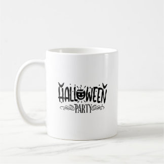 ハローウィンパーティタイポグラフィマグ コーヒーマグカップ