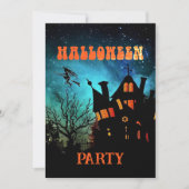 ハローウィンパーティダークウィッチハウス不気味招待状 招待状 (正面)