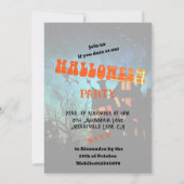 ハローウィンパーティダークウィッチハウス不気味招待状 招待状 (裏面)