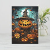 ハローウィンパーティダーククリープンプキンズこうもりクモ 招待状 (スタンド正面)