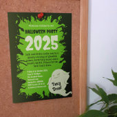 ハローウィンパーティダークグリーンラット怖い這い 招待状