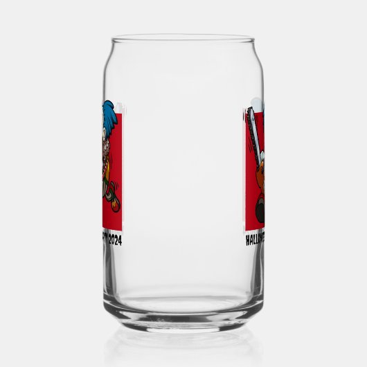 ハローウィンパーティチェインソーピエロを変更 ガラス缶 (左)