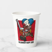 ハローウィンパーティチェインソーピエロを変更 紙コップ (裏面)