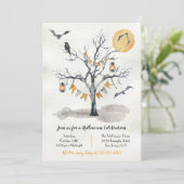 ハローウィンパーティツリー招待状 招待状 (スタンド正面)