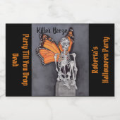 ハローウィンパーティデイオブザデッドスケルトンDIY文字 リキュールボトルラベル (シングルラベル)