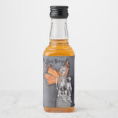 ハローウィンパーティデイオブザデッドスケルトンDIY文字 リキュールボトルラベル (正面)