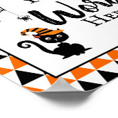 ハローウィンパーティデザイン自分のサイン ポスター (角)