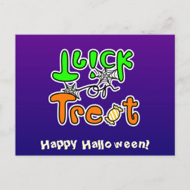 ハローウィンパーティトリックまたは治療 ポストカード