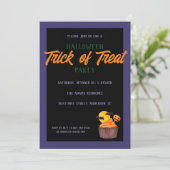 ハローウィンパーティトリートカワイイかわいいスイーツ 招待状 (スタンド正面)