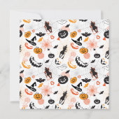 ハローウィンパーティトレンディーデザイン セーブザデート (裏面)