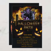 ハローウィンパーティドラキュラ 案内状 (正面/裏面)