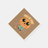 ハローウィンパーティナプキン、スクーターのカボチャ スタンダードカクテルナプキン (角)