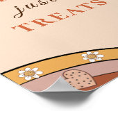 ハローウィンパーティノートリックジャストトリートサイン ポスター (角)