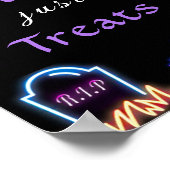 ハローウィンパーティノートリックジャストトリートサイン ポスター (角)