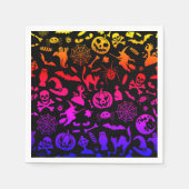 ハローウィンパーティハッピーハローウィンネオン不気味 スタンダードカクテルナプキン (正面)