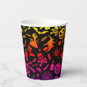 ハローウィンパーティハッピーハローウィンネオン不気味 紙コップ (裏面)