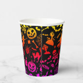 ハローウィンパーティハッピーハローウィンネオン不気味 紙コップ (右)