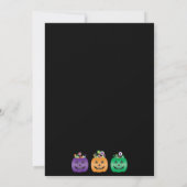 ハローウィンパーティハロウィーンのカボチャのちょうちんキャンディパイル 招待状 (裏面)