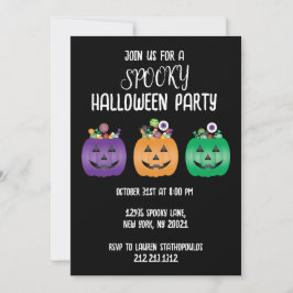 ハローウィンパーティハロウィーンのカボチャのちょうちんキャンディパイル 招待状