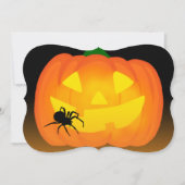 ハローウィンパーティハロウィーンのカボチャのちょうちんクモ星雲 招待状 (正面)
