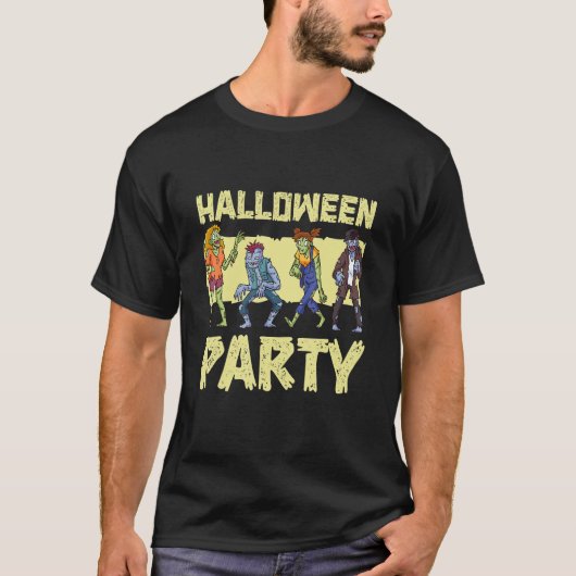 ハローウィンパーティハロウィーンの衣装は恐ろしいオールサン Tシャツ (正面)