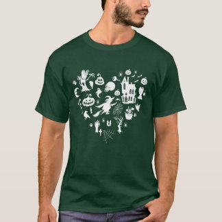 ハローウィンパーティハロウィーンハートハロウィンフレンド Tシャツ