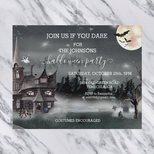 ハローウィンパーティバジェット幽霊のよく出るハウスウォーターカラー