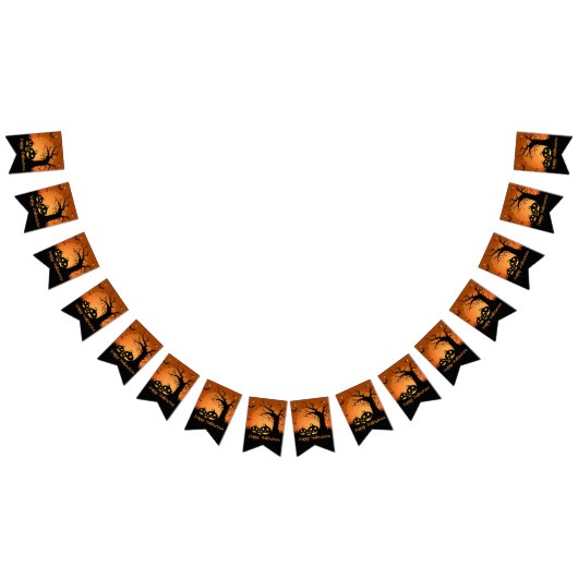 ハローウィンパーティバナーフラグ バンティングフラッグ (全)