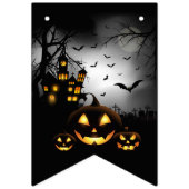 ハローウィンパーティバナーフラグ バンティングフラッグ (第1の旗)