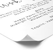 ハローウィンパーティバーメニュー署名テンプレート ポスター (角)