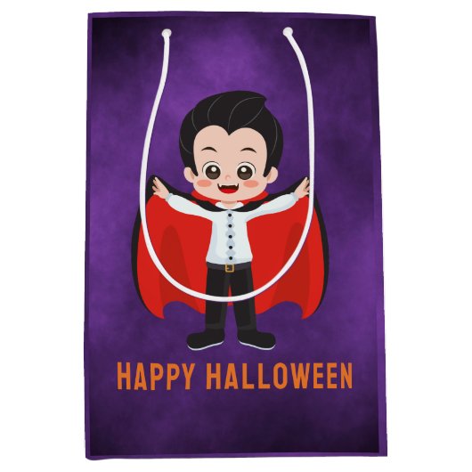 ハローウィンパーティバ子供へンパイア ミディアムペーパーバッグ (正面)