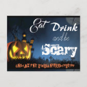 ハローウィンパーティパンプキンハウス招待状はがき ポストカード (正面)