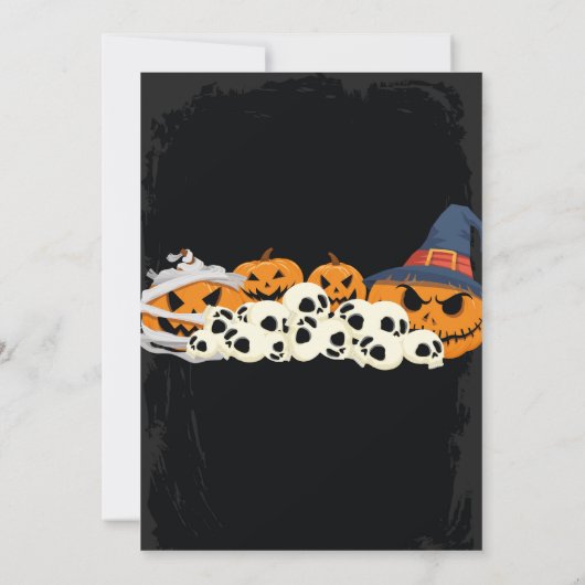 ハローウィンパーティパンプキンパーティー幽霊のよく出るハウス 招待状 (裏面)