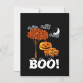 ハローウィンパーティパンプキンヘッド招待状 招待状 (裏面)