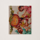 ハローウィンパーティパンプキンヴィンテージアート ジグソーパズル (縦)